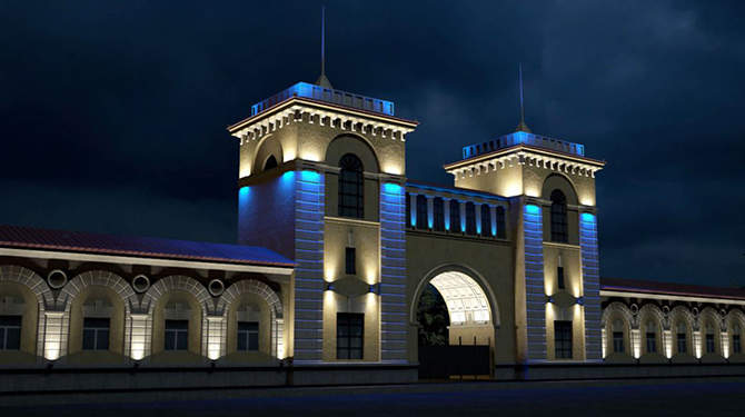 подсветка дворца